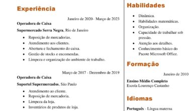 Currículo de operador de caixa para baixar grátis