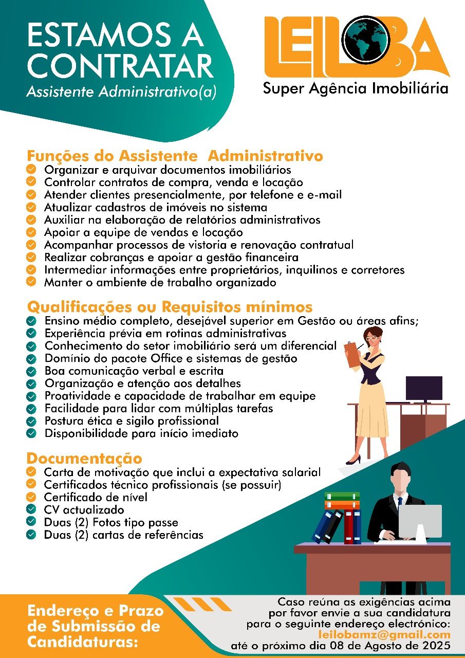 Vaga – Assistente Administrativo(a)