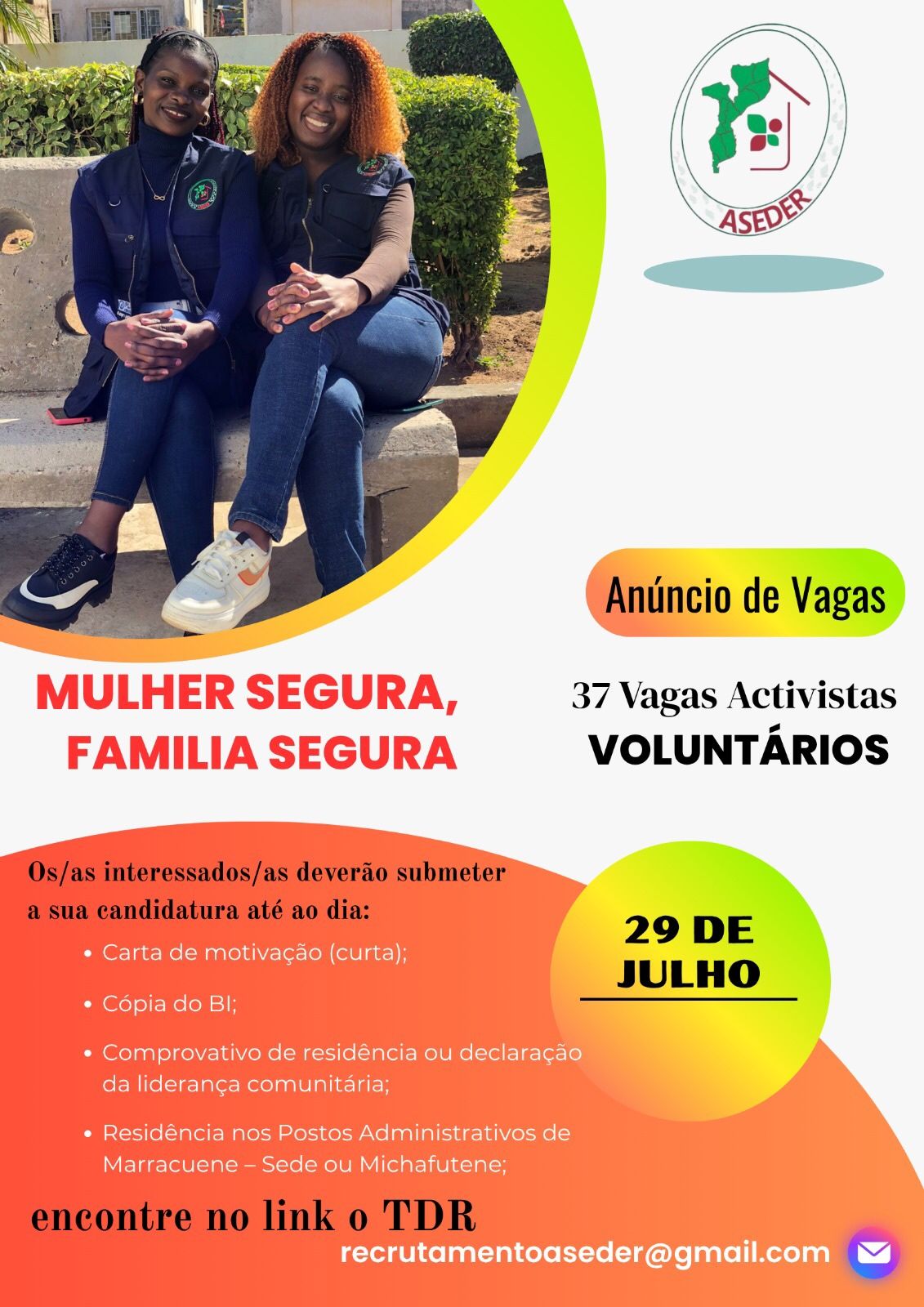 Vagas – 37 Activistas Voluntários