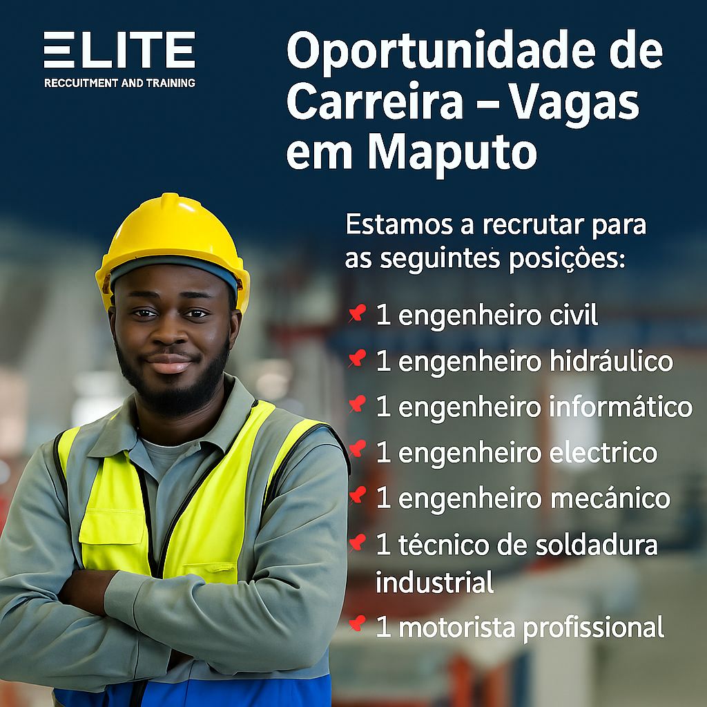 Elite Recruitment & Training, Abre (07) Vagas de Emprego em Diversas áreas