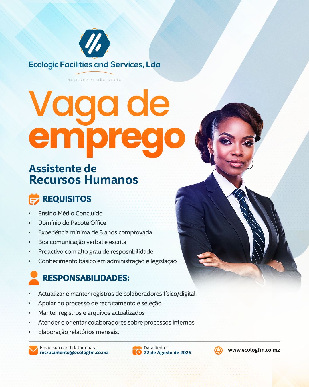 Vaga – Assistente de Recursos Humanos