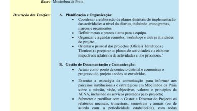 Vaga – Coordenador(a) do Projecto