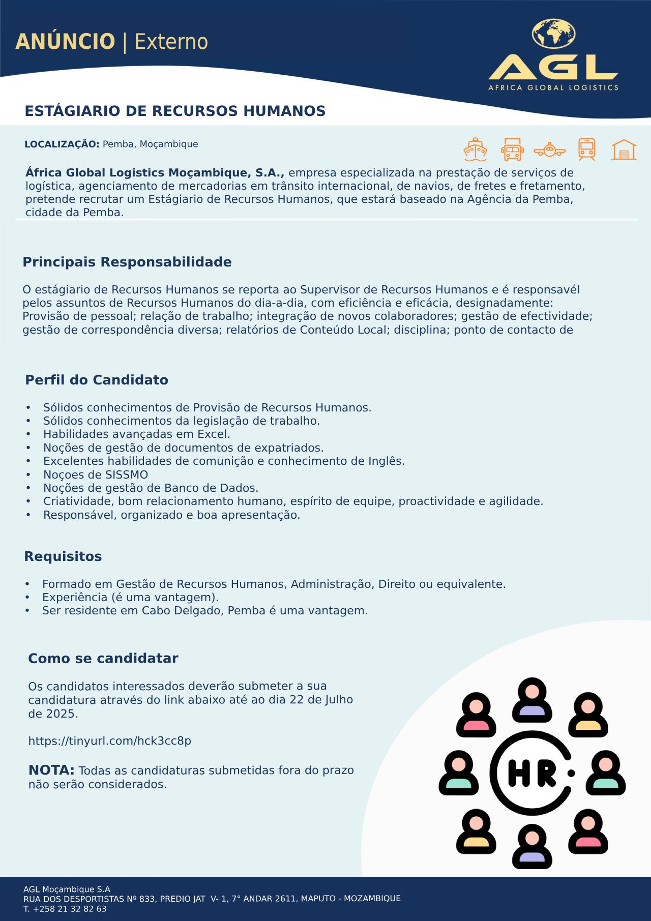 Vaga – Estágiario de Recursos Humanso (M/F)