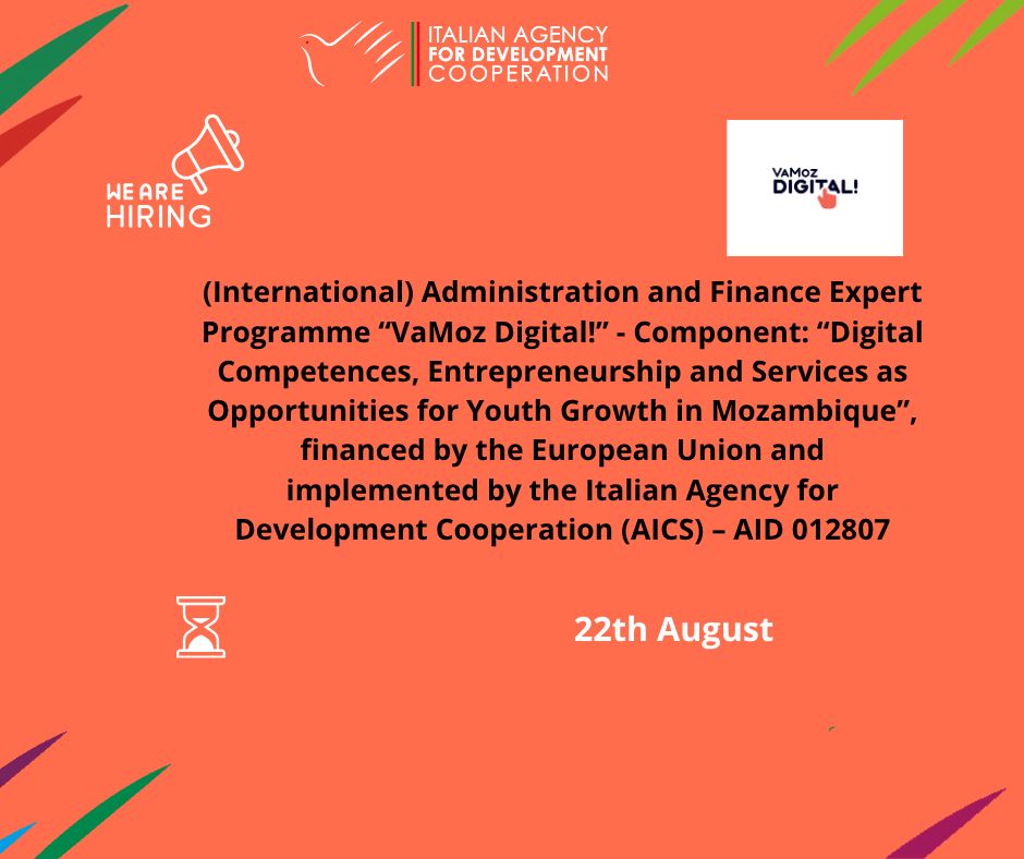 Vaga – International Administration and Finance Expert