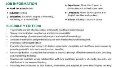 VAGA – MEDICINE SALES REPRESENTATIVE
