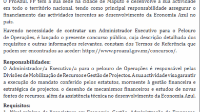 Vaga – Administrador/a de Operações