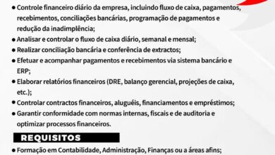 Vaga –  Analista Financeiro
