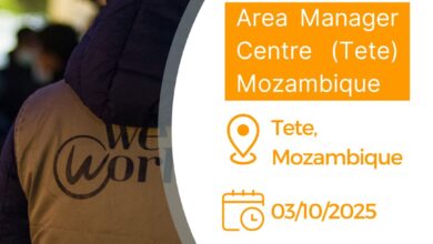 Vaga – Area Manager Centre (Tete) Mozambique