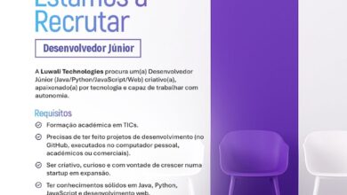 Vaga – Desenvolvedor Júnior (Java/Python/JavaScript/Web)