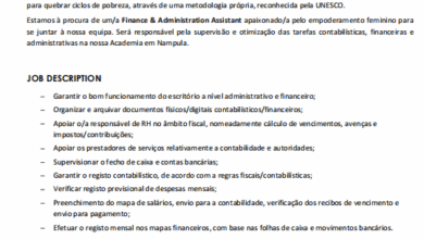 Vaga – Finance & Administration Assistant (M/F)