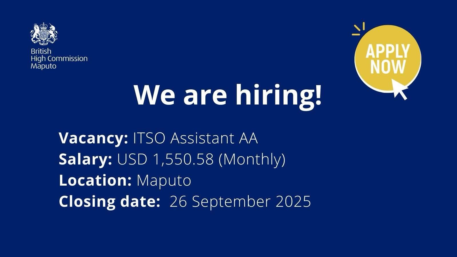 Vaga – ITSO Assistant (AA)