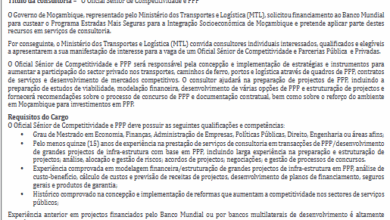 Vaga – Oficial Sénior de Competitividade e PPP