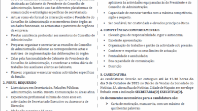 Vaga – Secretária(o) Executiva(o)