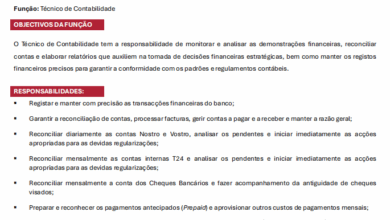 Vaga – Técnico de Contabilidade