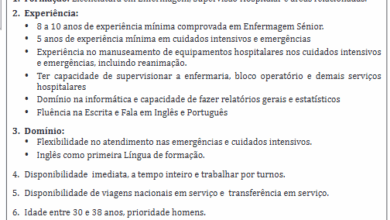 Vagas – (2) Enfermeiros Sénior