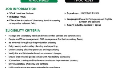 VAGA – QUALITY ASSURANCE OFFICER