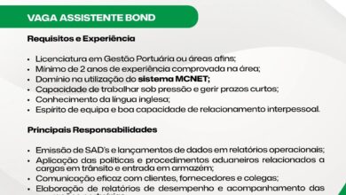Vaga – Assistente BOND