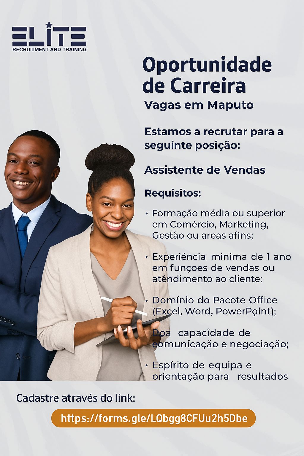 Vaga – Assistente de Vendas
