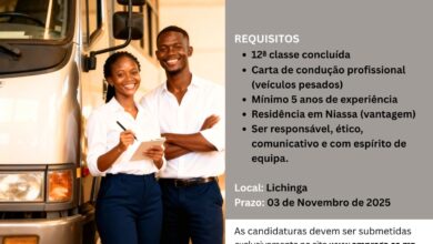 Vaga – Motorista – Lichinga (Niassa)