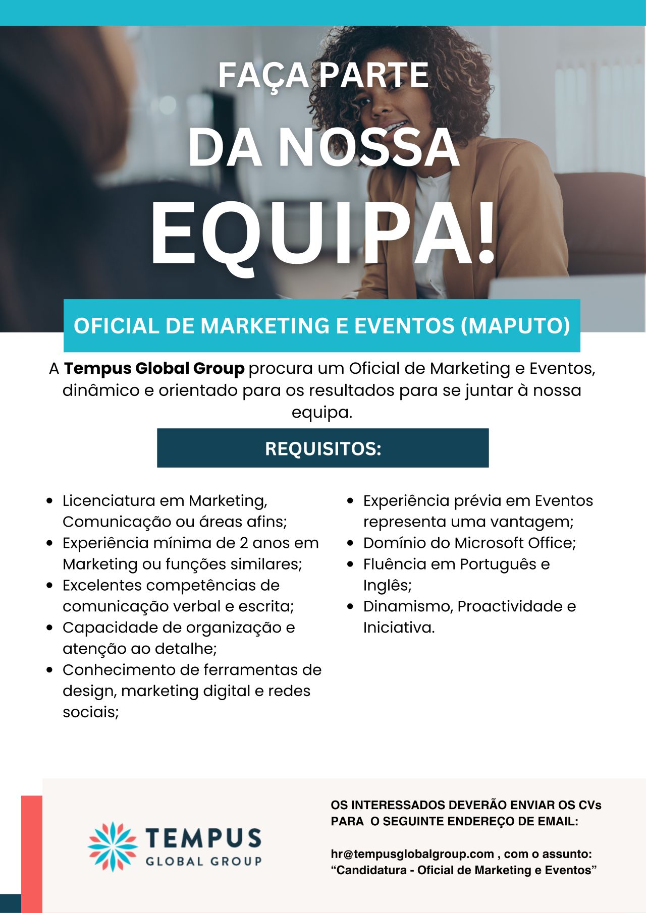 Vaga – Oficial de Marketing e Eventos