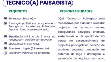 Vaga – Técnico(a) Paisagista