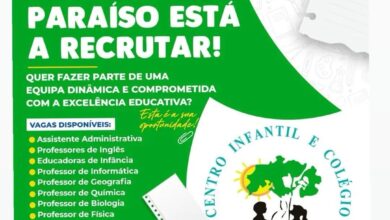 O Colégio Paraíso está a Recrutar para várias posições