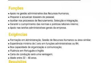 Vaga – (2) Administração – Maputo e Beira