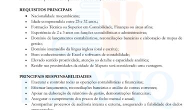 Vaga – Contabilista Pleno (M/F)