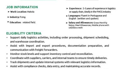 Vaga – LOGISTIC ASSISTANT