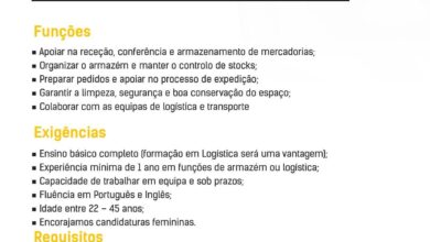 Vagas – (2) Assistente de Armazém – Sede Beira