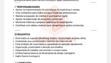 Vaga – Assistente de Marketing e Vendas