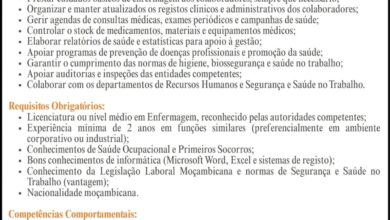 Vaga – Enfermeira Administrativa Organizacional