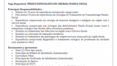 Vaga – Médico Especialista Em Cirurgia Maxilo-Facial