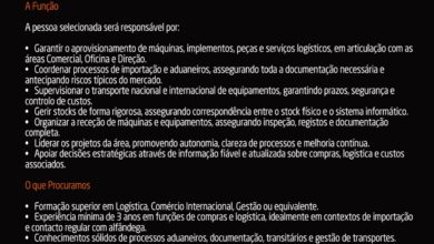 Vaga – Responsável de Compras & Logística (m/f)