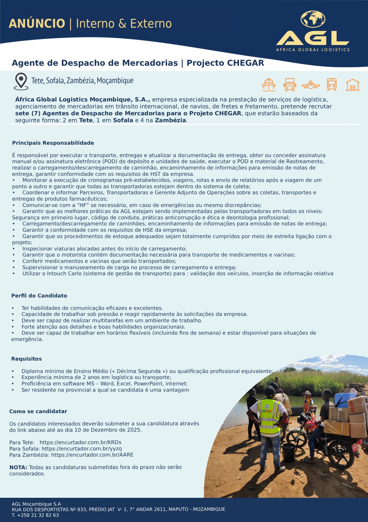 Vagas – (7) Agentes de Despacho de Mercadorias