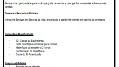 Vagas – Promotores de Vendas Maputo-Matola