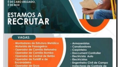 RENCO anuncia 22 vagas de emprego para Cabo Delgado