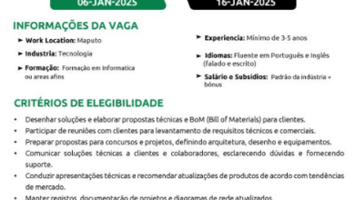 VAGA – ESPECIALISTA EM VENDAS – IT
