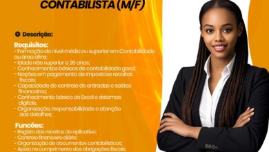 Vaga de Estágio Remunerado –  Contabilista (M/F)