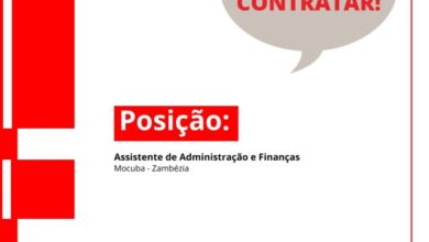 Vaga – Assistente de Administração e Finanças