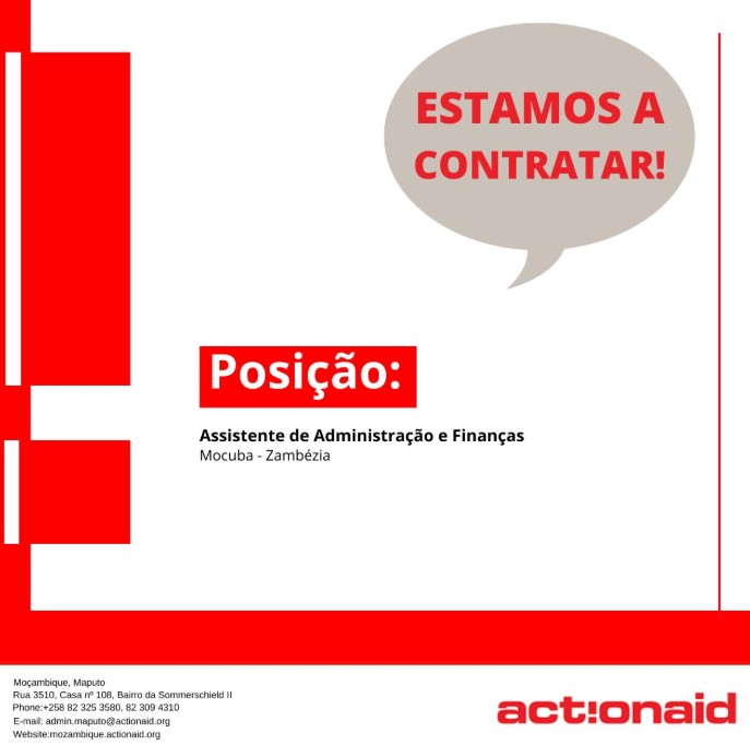 Vaga – Assistente de Administração e Finanças