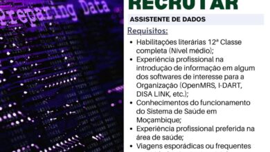 Vaga – Assistente de Dados – Nampula