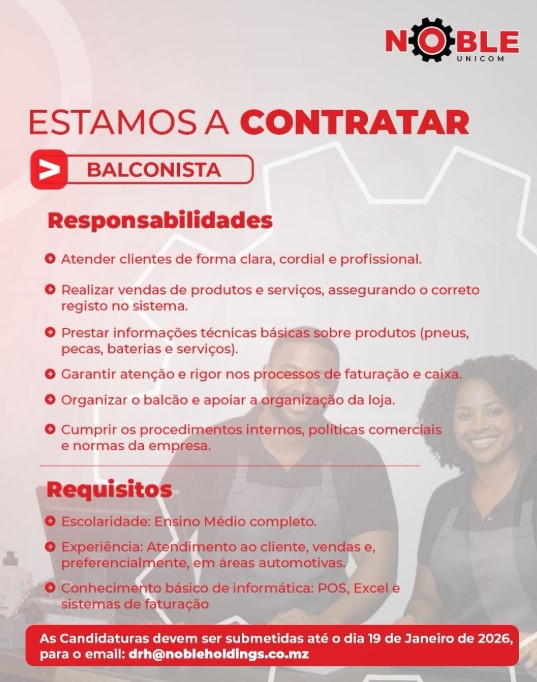 Vaga – Balconista