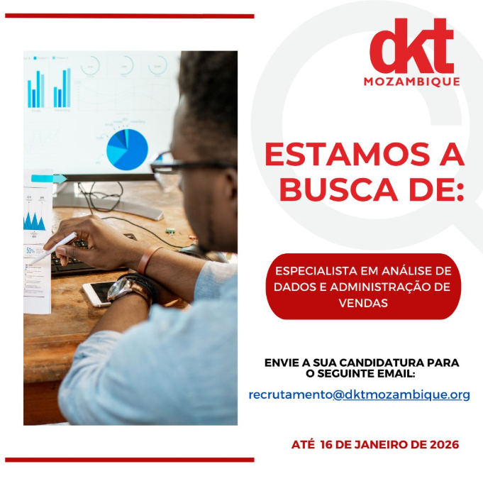 Vaga – Especialista em Análise de Dados e Administração de Vendas