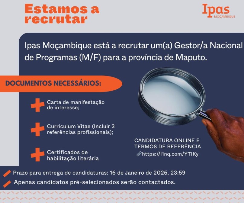 Vaga – Gestor/a Nacional de Programas (M/F)