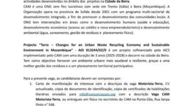 Vaga – Motorista – Cidade da Beira