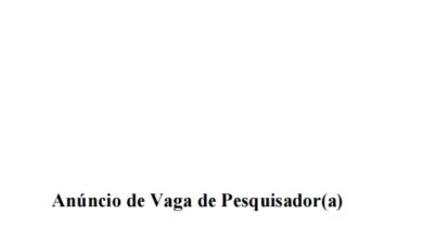 Vaga – Pesquisador(a)