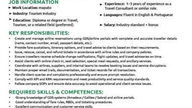 Vaga – TRAVEL CONSULTANT