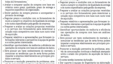 Vaga – Técnico Sénior de Procurement