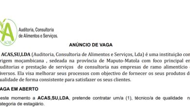 Vaga – Técnico de Qualidade Estagiário